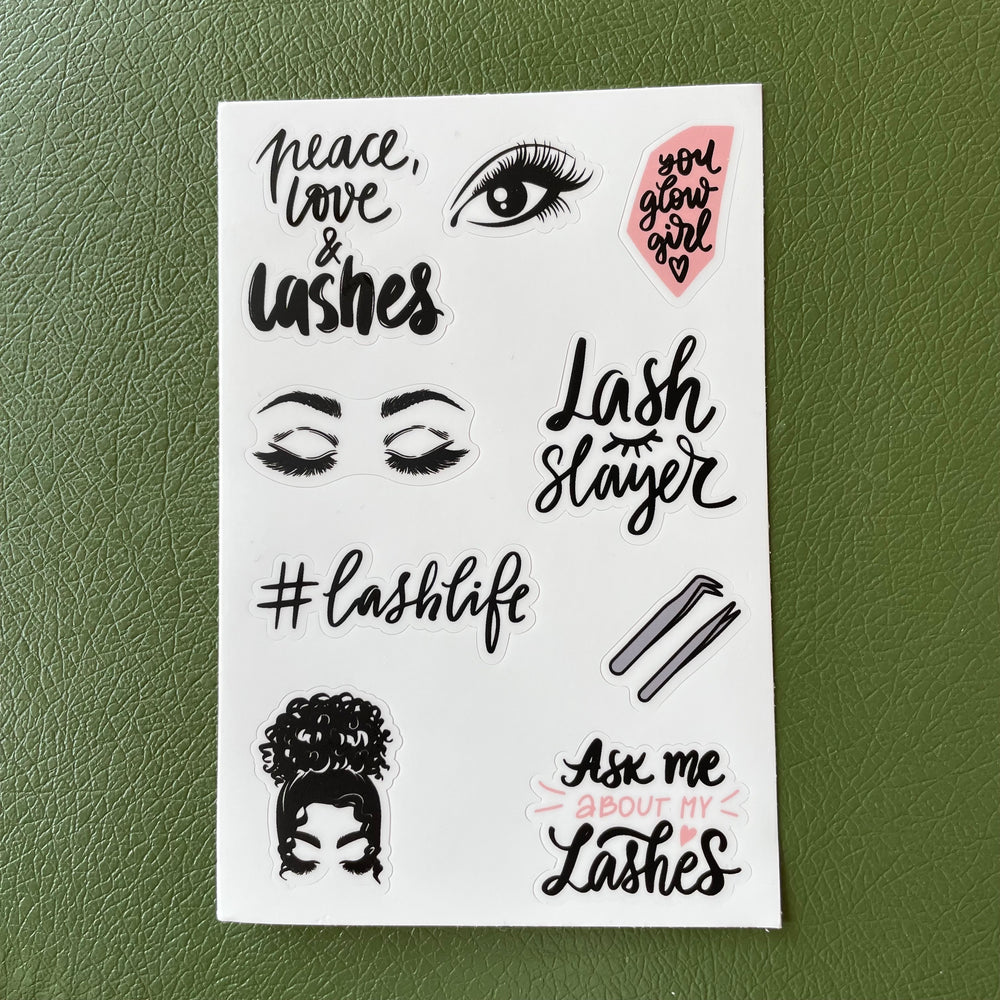 Lash Lover's Sticker Sheet